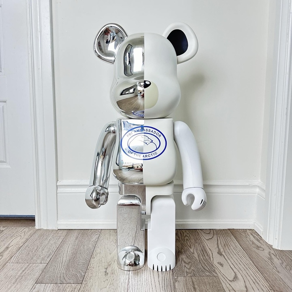 Canada Goose x PBI Be@rbrick 1000% – Silver/White – Brand New